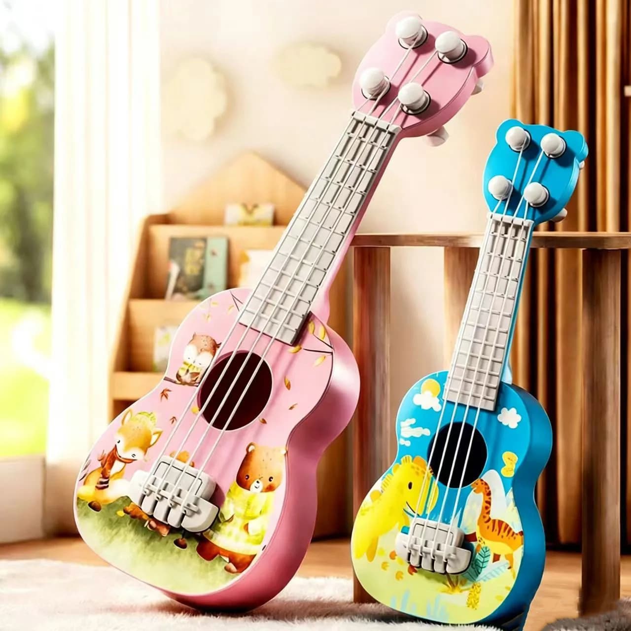 Kids Ukulele Toy Space Chinese Style Mini Guitar For Beginner Early Learning Musical Instrument Educational Gift