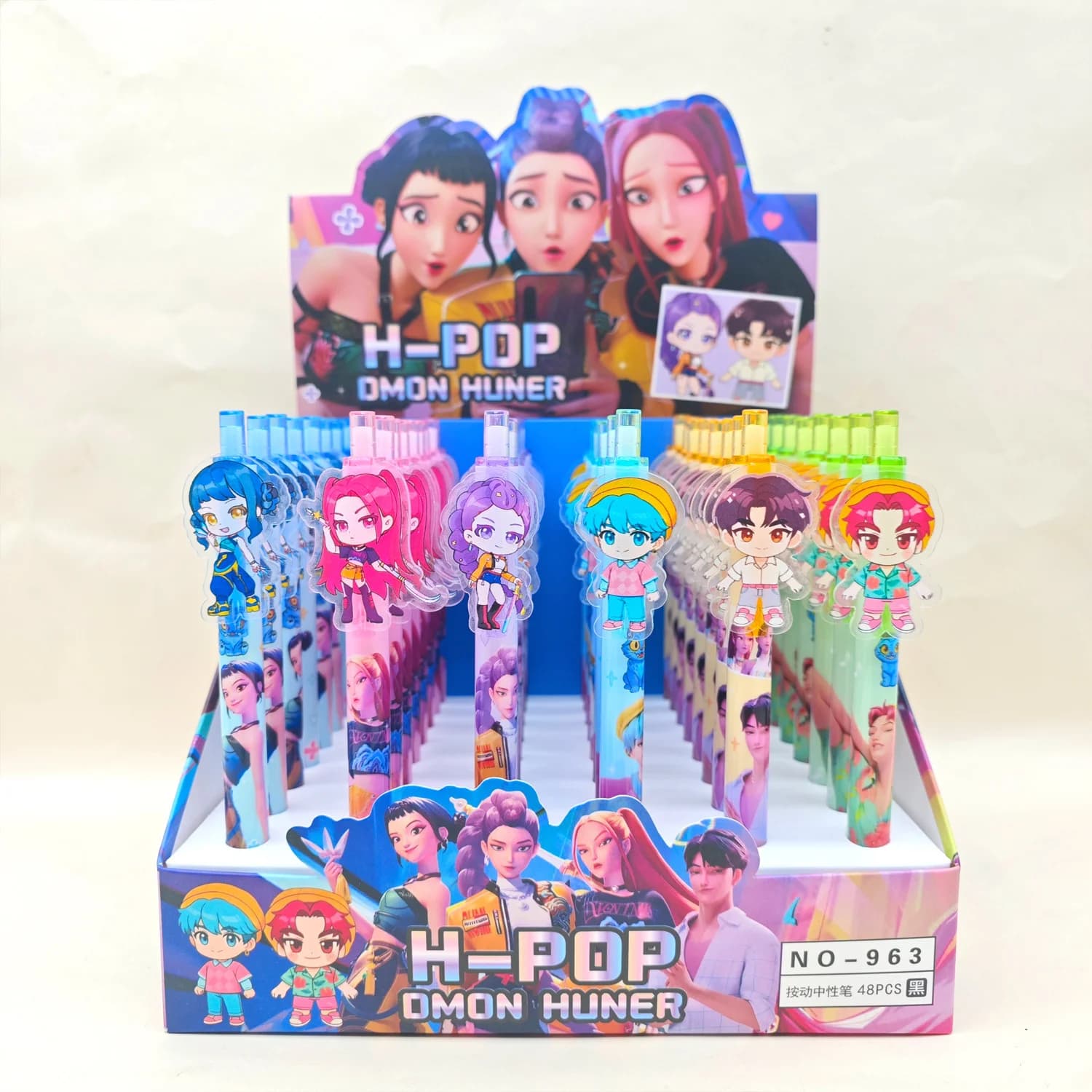 Set di 6/12/18 Penne Gel Nere KPop Demon Hunters Huntrix Rumi, Penne per Studenti, Cancelleria con Personaggi Anime, Articoli per Studio, Regalo, 0.5mm