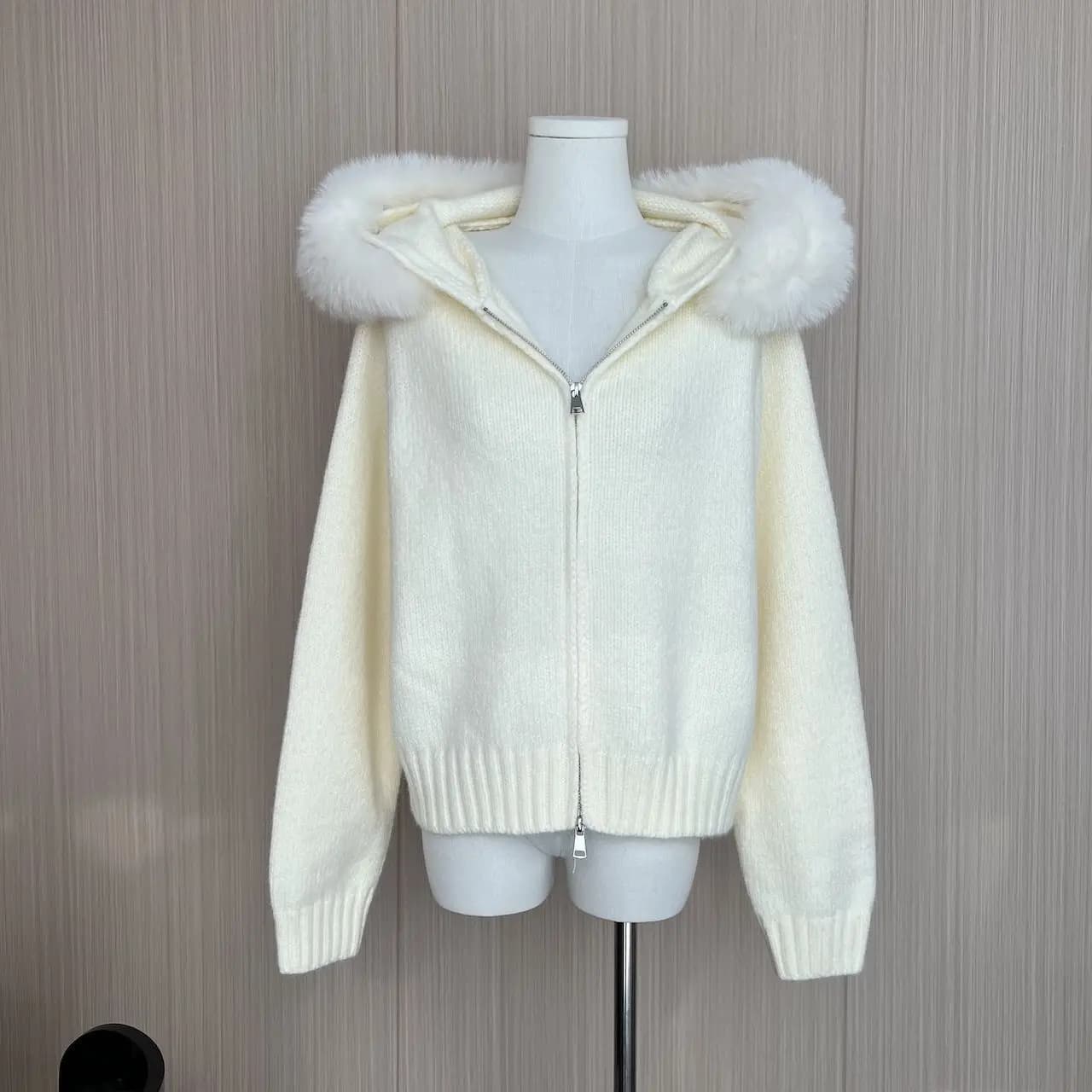Felpa con Cappuccio Stile Coreano a Maniche Lunghe per Donna, Dolce Pelliccia Sintetica, Tinta Unita, Morbida, Slim Fit con Zip, Casual Retro Streetwear 2026