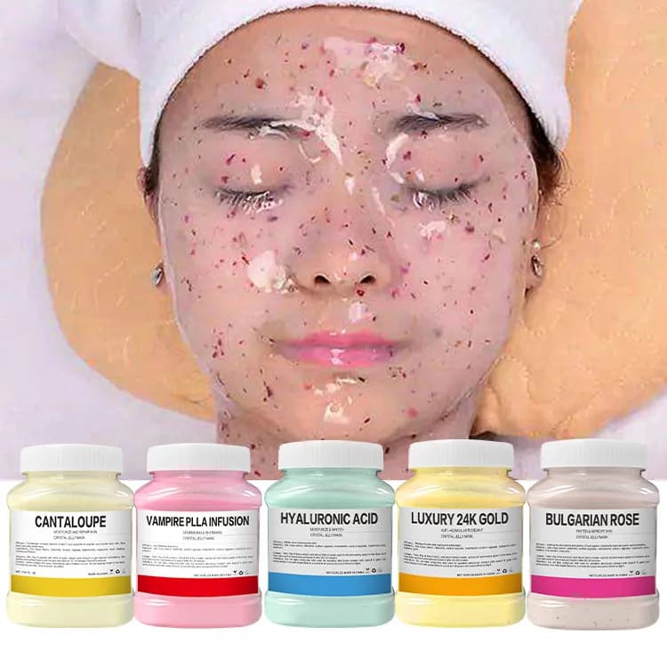 350g moisturizing 24K gold soft mask powder pink petal crystal jelly mask powder skin care Dropshipping