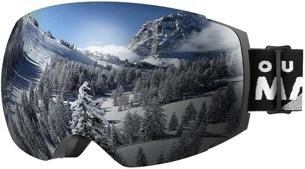 Occhiali da Sci Senza Montatura con Lenti Intercambiabili, Protezione UV400 per Uomini e Donne