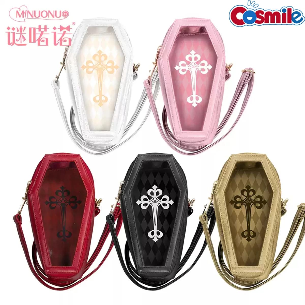OB11 BJD Doll Bara Mini Transparent Bag Gothic Banpaia Vampiro Bara Girl Storage Box Shoulder Bag Vampire Bara Storage Box