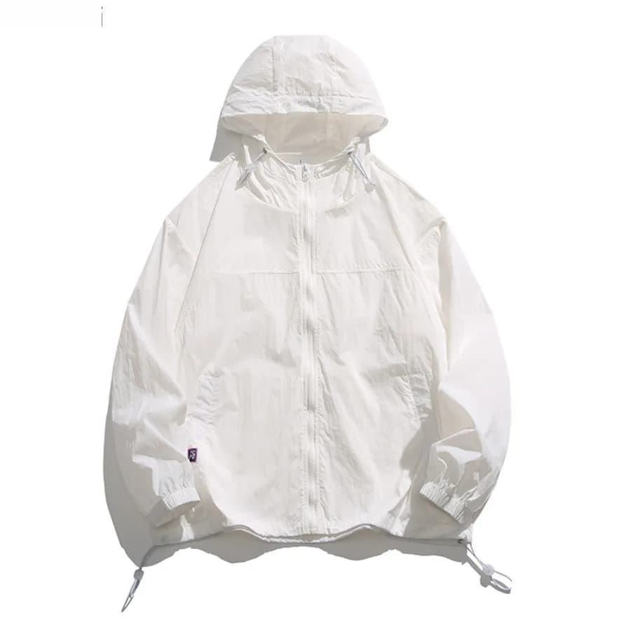 Summer Hooded Thin Jackets for Men Outdoor Casual Waterproof Sun Protection Clothing Breathable Quick Dry Skin Windbreaker Coats