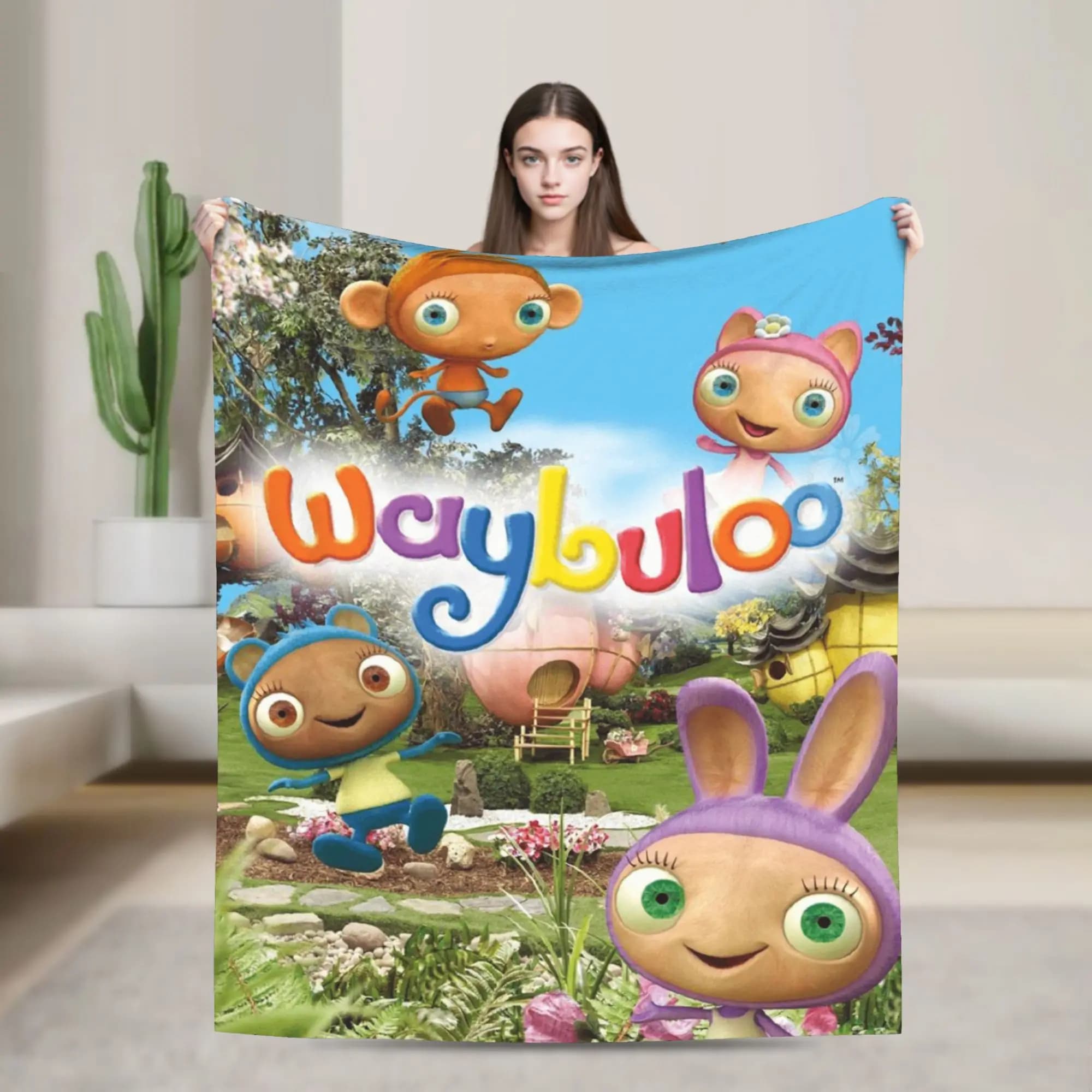 Cartoon Waybuloo Plush Blanket Boy Girl Flannel Bedding Throws For Bedroom Super Warm Design Quality Bedspread Gift