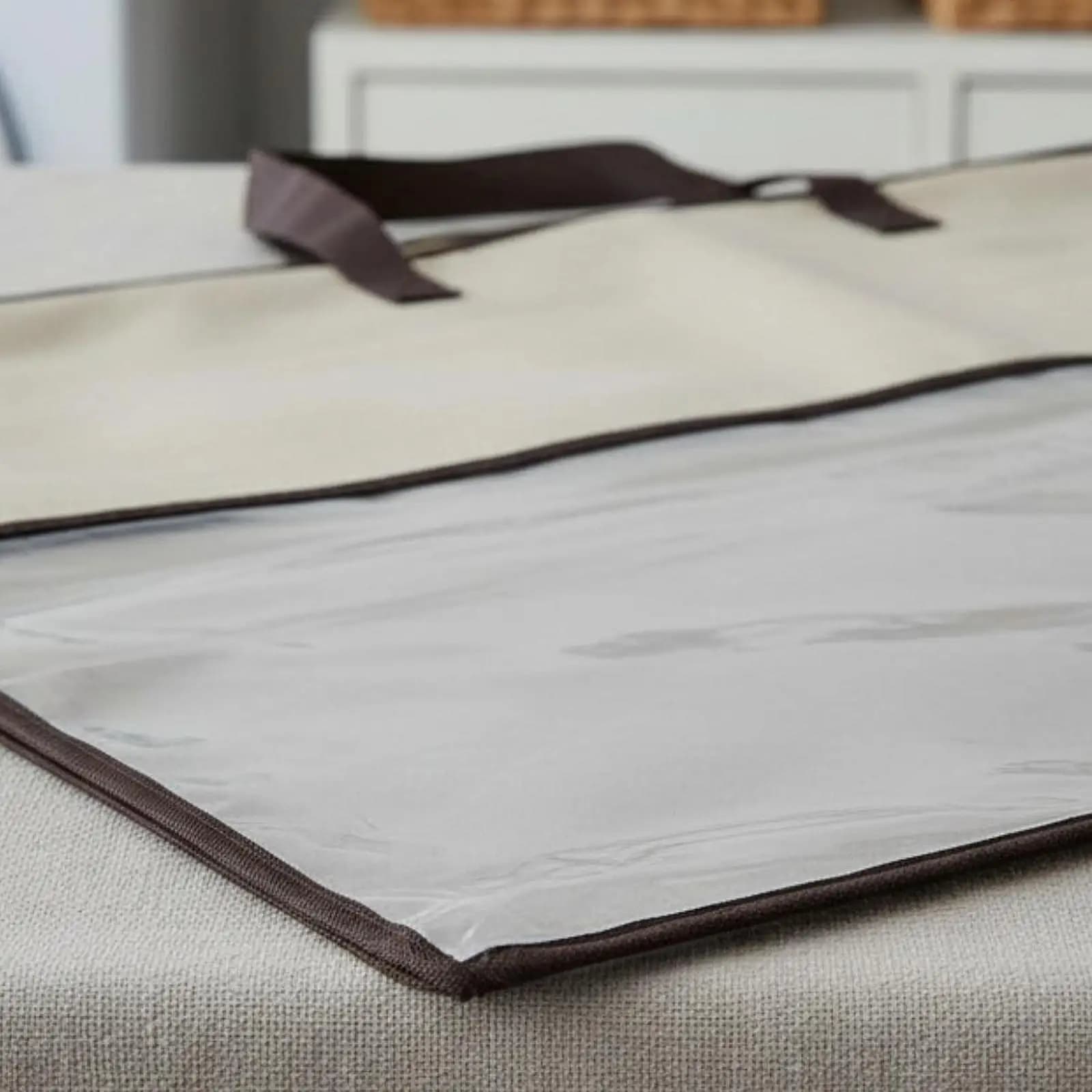 2 Pezzi Contenitore Organizer Leggero per Cuscini, Organizer da Viaggio per Lenzuola e Cuscini