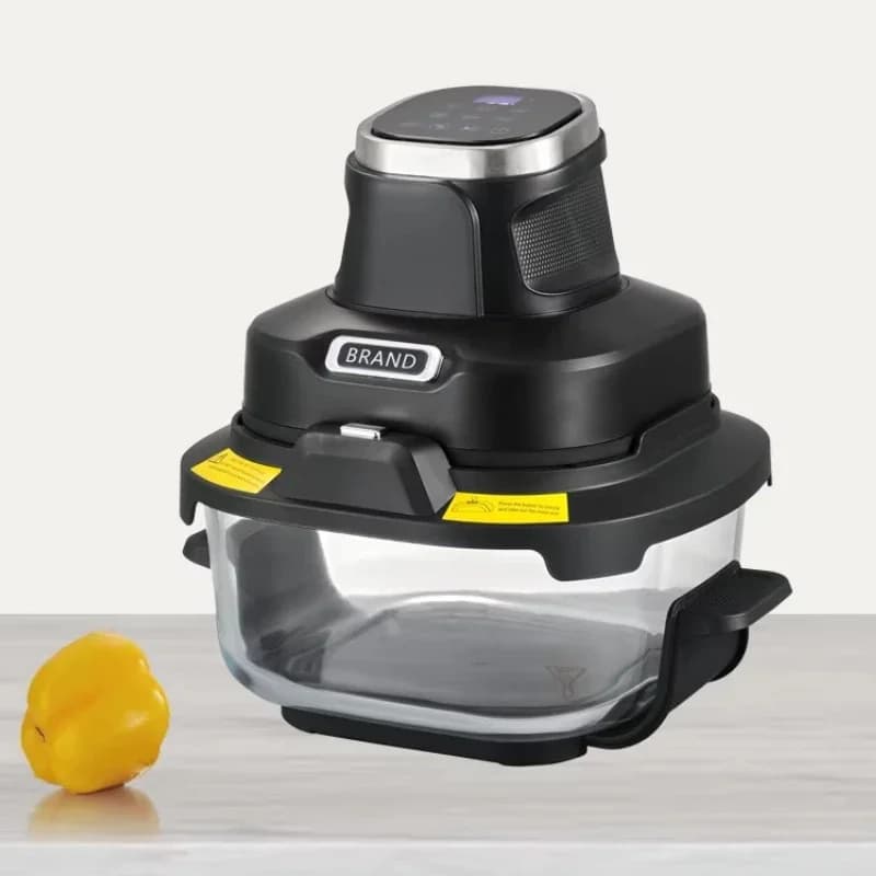 New Portable Air Fryer 2026 with Double Glass Bowl, Digital Panel 6-in-1, Compact Design