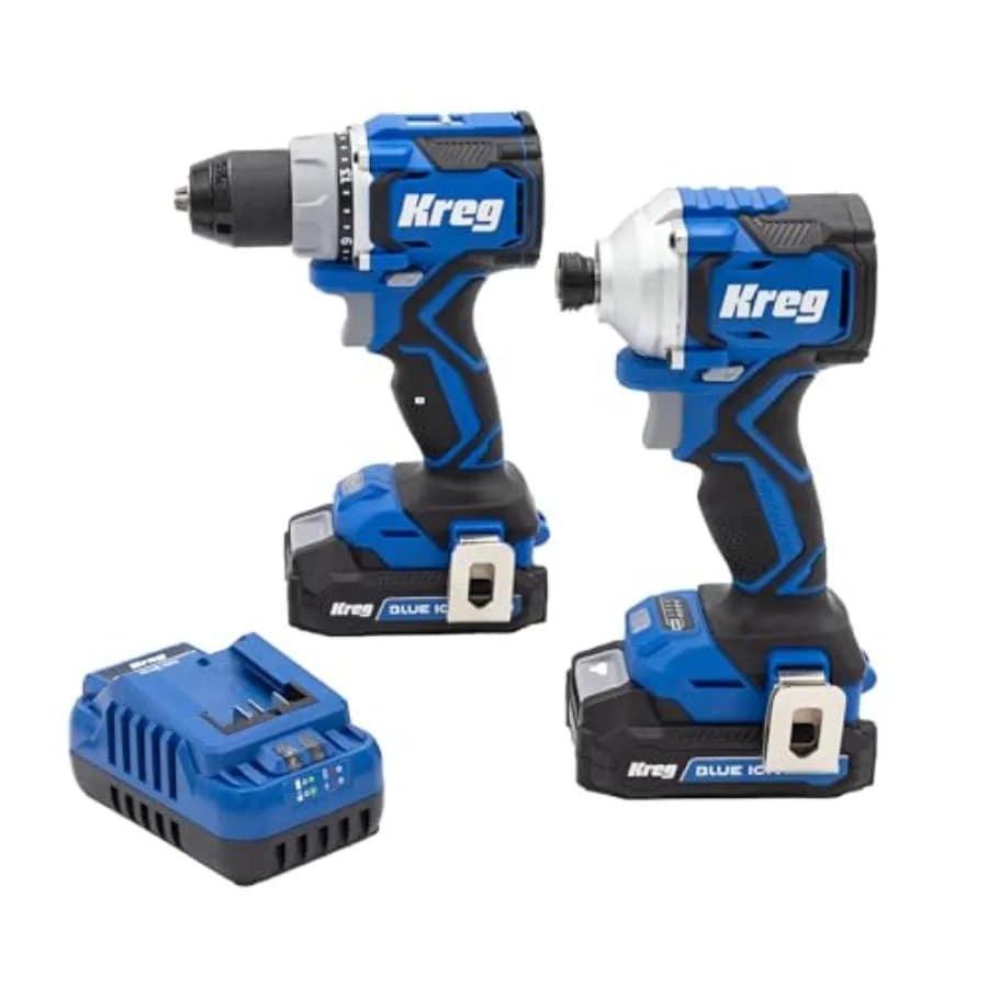 Ionic Drive Battery Screwdriver - With Charger and 2 Batteries - Professional High Pair Tool for Officina - LED Light