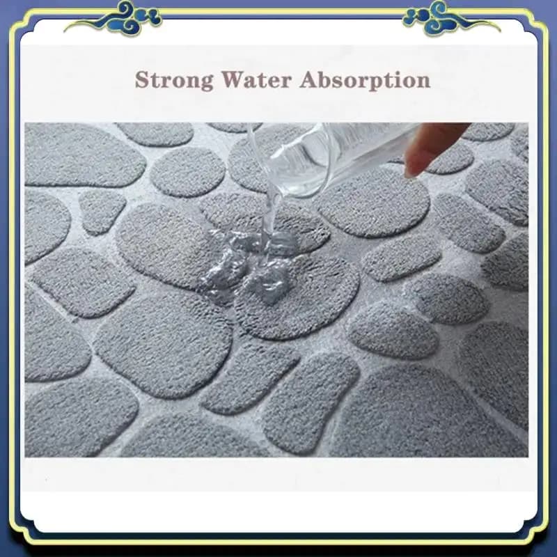 Ultimo tappetino da bagno tappeti da bagno in ciottoli tappetini da bagno assorbenti d'acqua per bagno tappeti da bagno lavabili in lavatrice (50X80 cm, marrone) Durab