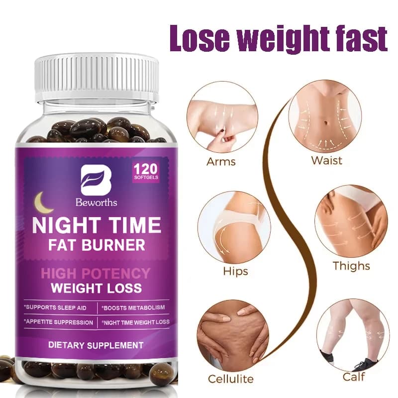 BEWORTHS 120 Capsules Brucia Night Fats for Women and Men, Instrument for Weight Management and Slimming, Detox Brucia Grassi
