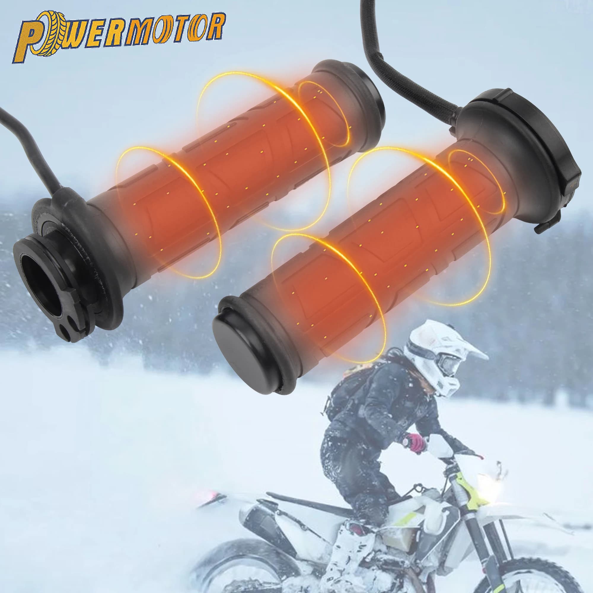 Manopole riscaldate a caldo per moto universali da 7/8 pollici 22mm per SUZUKI Honda Kawasaki Scooter ATV UTV Manopole per motocross per bicicletta elettrica Parte