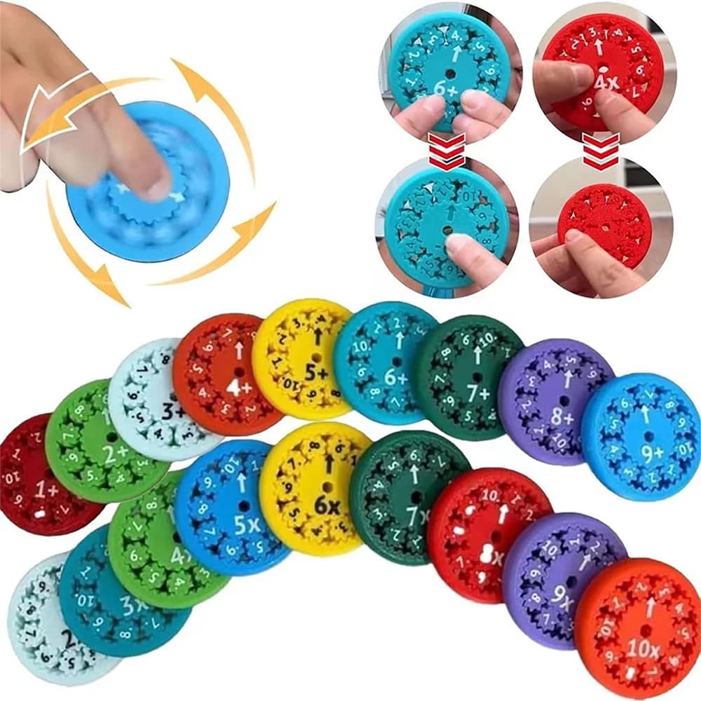 9 pz/set Math Fidget Spinners Puzzle per bambini strumenti per l'apprendimento strumenti didattici semplici forniture per l'apprendimento della matematica