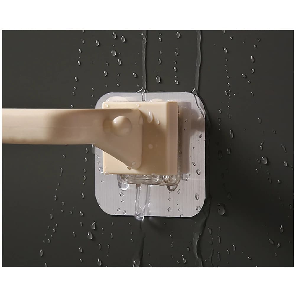 3 pezzi portasciugamani da bagno in plastica durevole con ventosa, senza punzonatura, salvaspazio, portasciugamani da cucina, WC, organizer bianco
