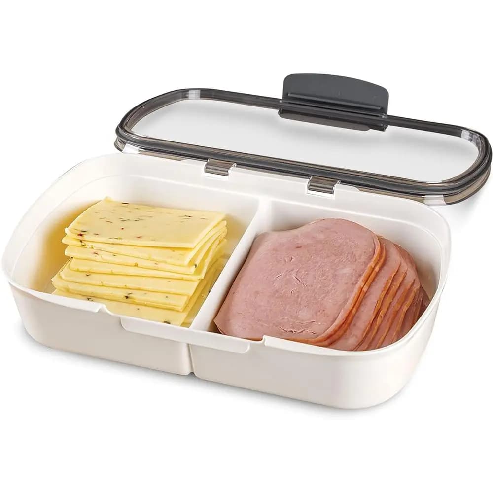 Contenitore per alimenti Split Deli con guarnizione in silicone resistente all'aria e coperchio compatibile cancellabile a secco, 11,75