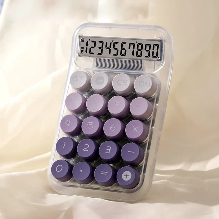 1pc tastiera calcolatrice ufficio calcolatrice meccanica a 10 cifre CuteCandy calcolatrice a colori