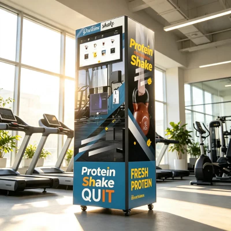 Coffee Tea Mixed Drinks Multi Powder Vending Machine Commercial Gym Protein Shake Vending Machine with 21.5" Touchscreen