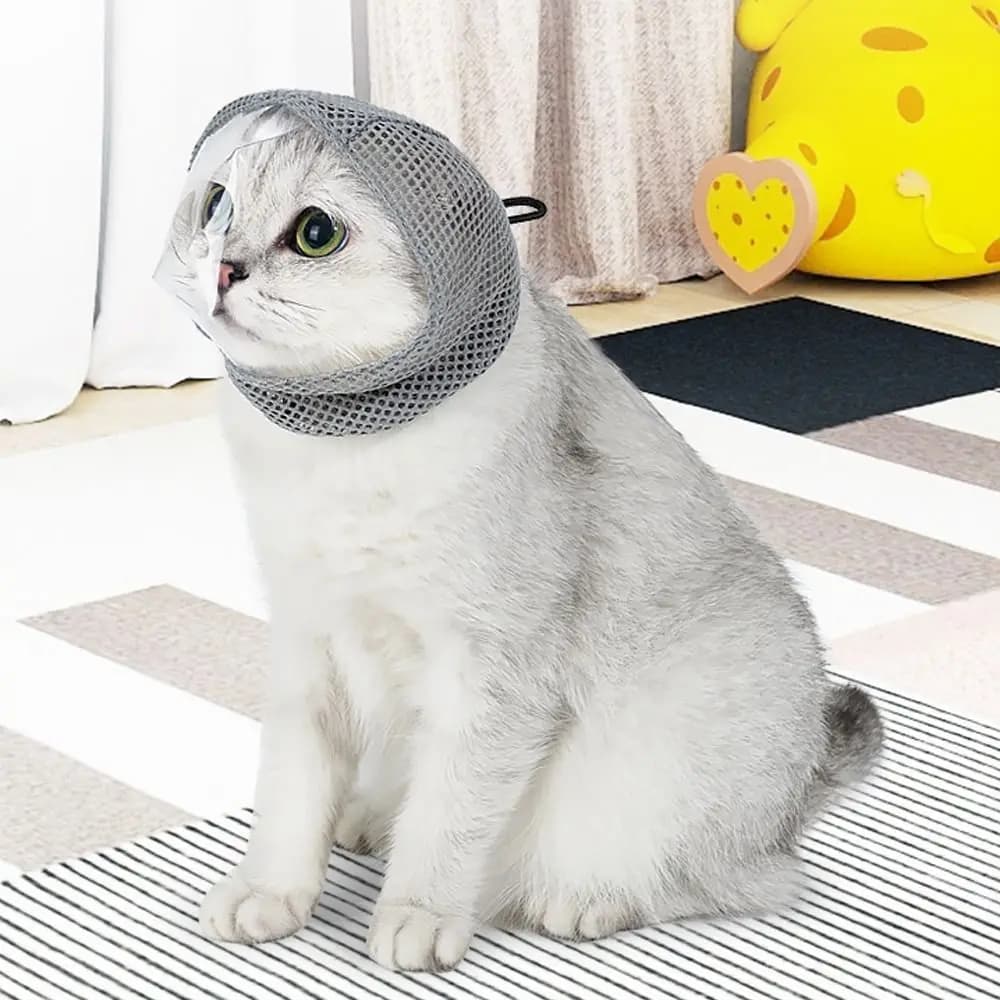 Breathable Anti-Morso and Anti-Graffio for Cats, Comfortable and Adjustable, for Toelettatura e Contenimento Gattini