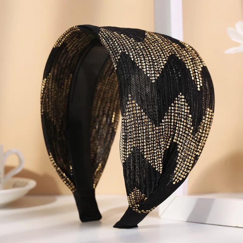 Nuova Fascia per Capelli in Pizzo Larga Antiscivolo, Cerchietti Lucidi Traspiranti per Fissare i Capelli, Accessori per Lavaggio Viso da Donna
