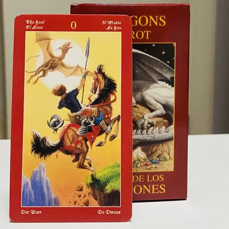 Carte dei tarocchi dei draghi 78 pezzi Tarocchi inglesi de los dragones Vari draghi nel mazzo Carta Oracle Divinazione del destino