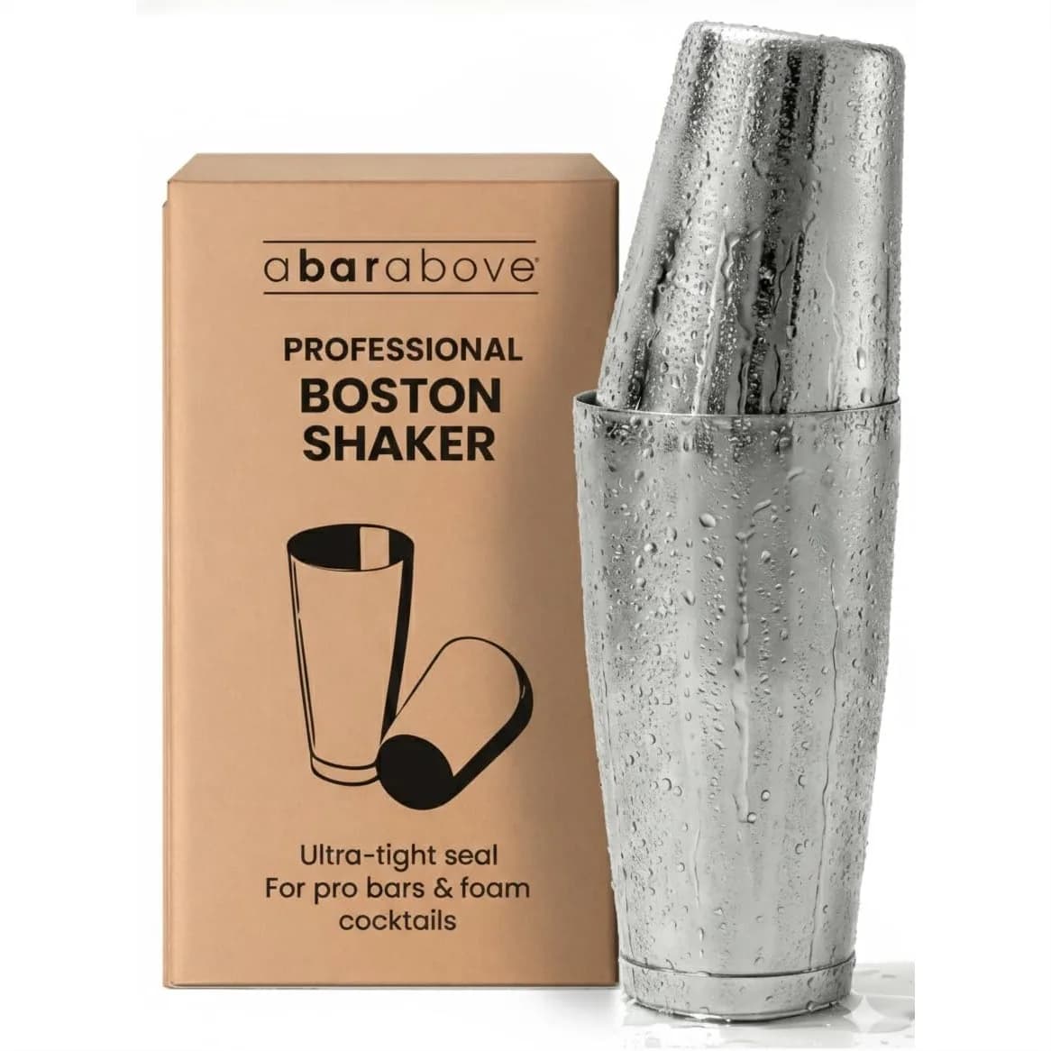 Set Professionale per Cocktail, Shaker da 18 oz Pesato e Non Pesato in Acciaio Inossidabile, Strumenti Essenziali per Barman per Miscelare Bevande