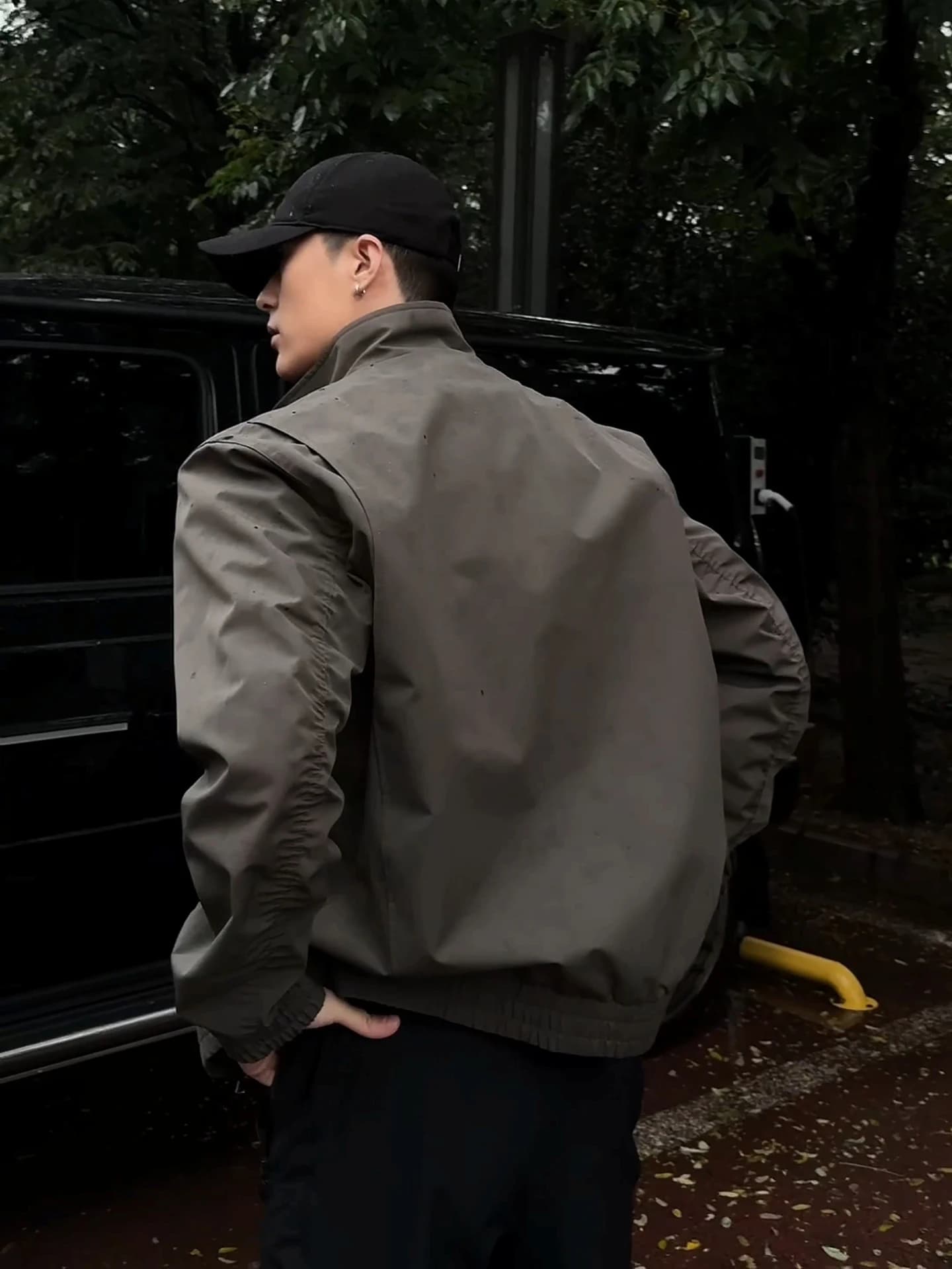 American Style Baseball Jacket Men's Autumn Hardman Cleanfit Workwear Three-Proof Windbreaker Outerwear Casual Jeans