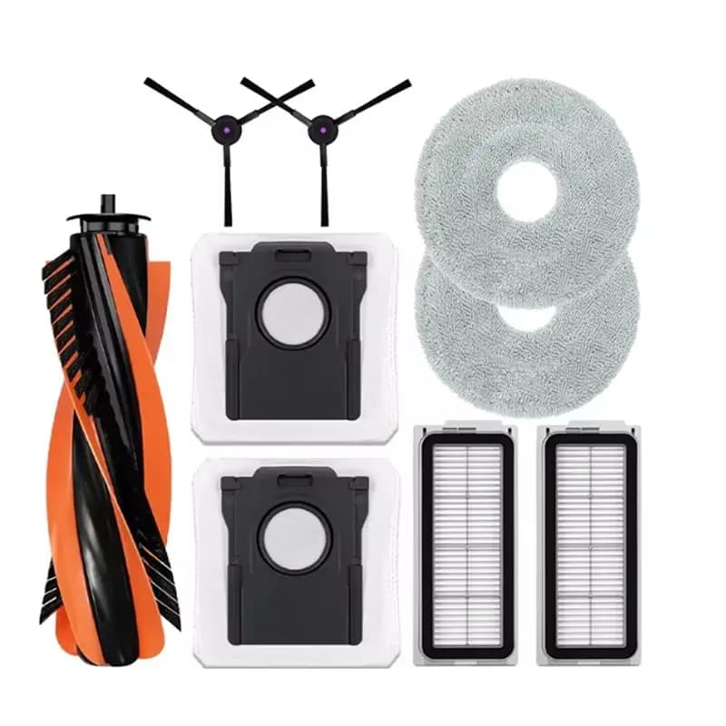 A39T - Ricambi e Accessori per Robot Aspirapolvere Cecotec Conga X70: Rullo Principale, Spazzola Laterale, Sacchetto Raccoglipolvere, Filtro HEPA, Panno per Mocio