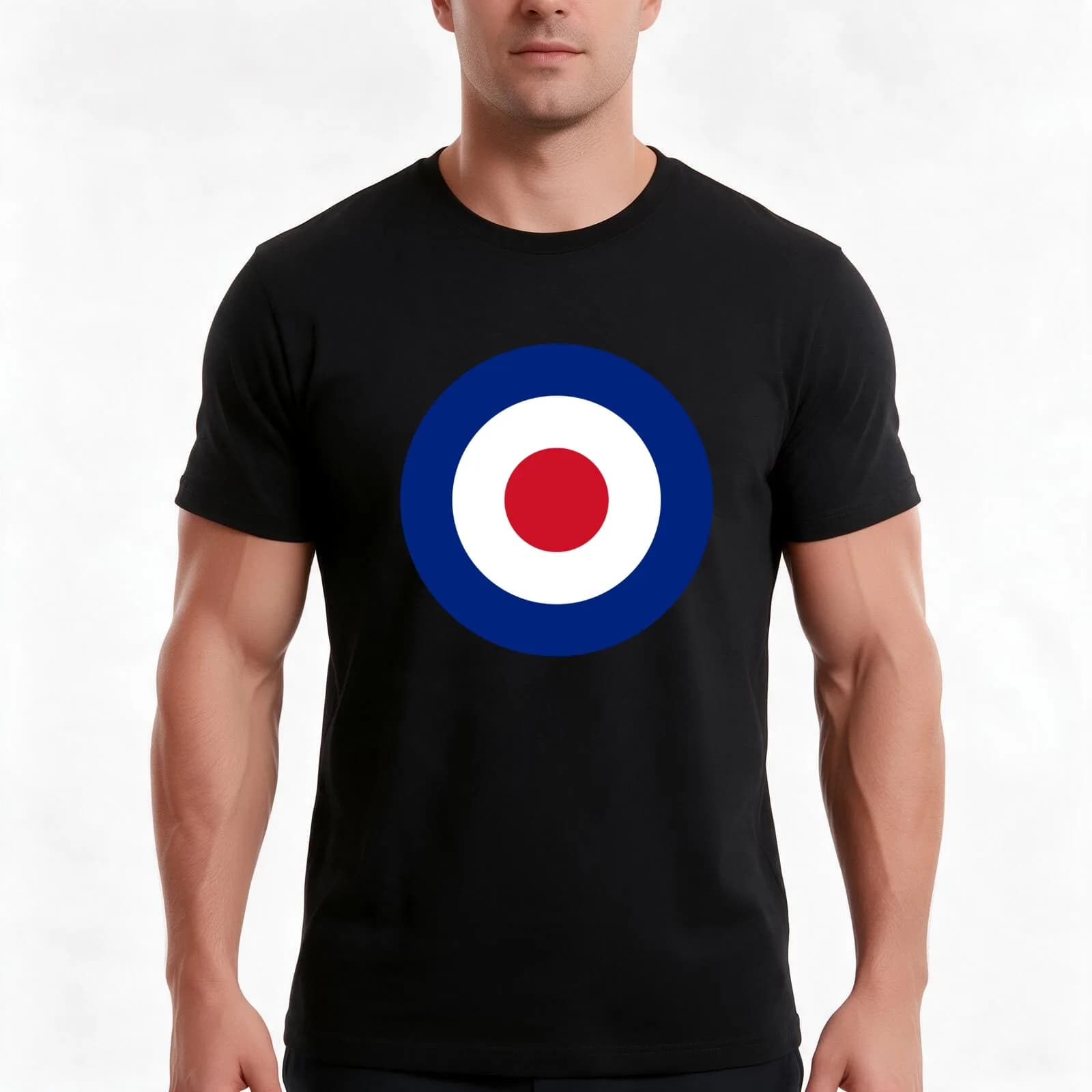 Mod - Classic Roundel - Bullseye Archery Target T-Shirt, Summer Casual Cotton Tee, Oversized Streetwear Tops, Unisex Men Women