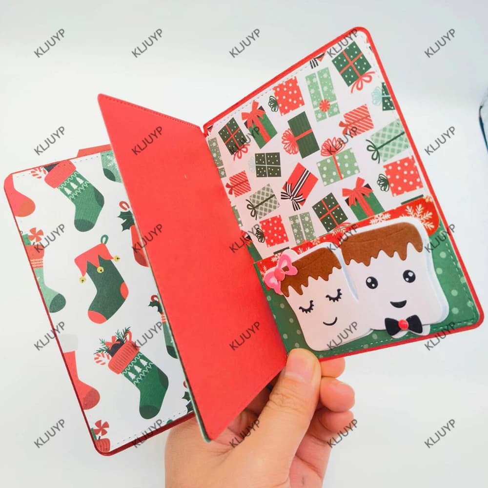 KLJUYP Mini Journaling/Notebook Metallo Fustelle Stencil per Scrapbooking fai da te/album Decorativo Goffratura Carte di carta fai da te