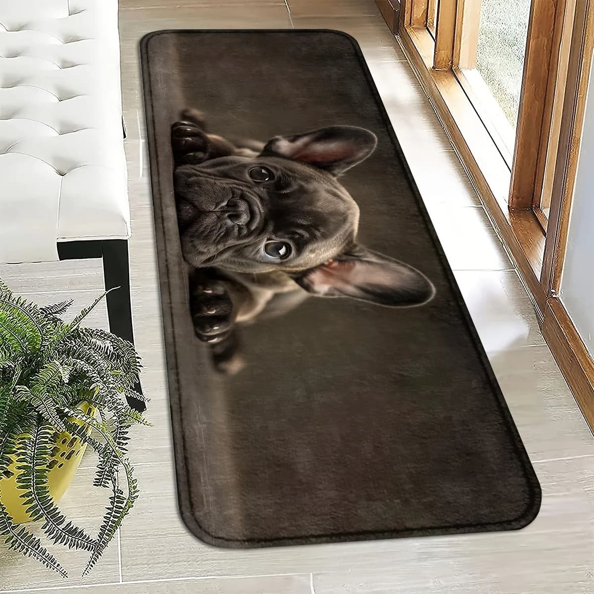 Cuccia per Bulldog Francese - Tappetino Antiscivolo e Lavabile per Interni - Adatto per Ingressi, Cucine, Bagni e Lavanderie