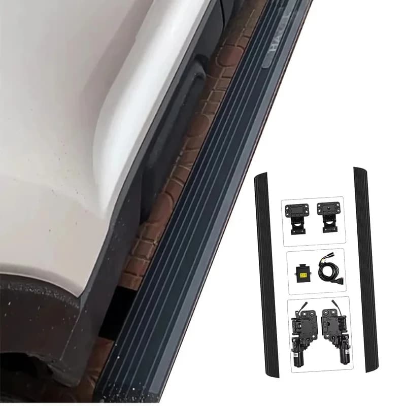 High Quality Aluminum Alloy Automatic Power Side Steps Running Boards With 3 Brackets LED Light No Drilling Fit Outlander