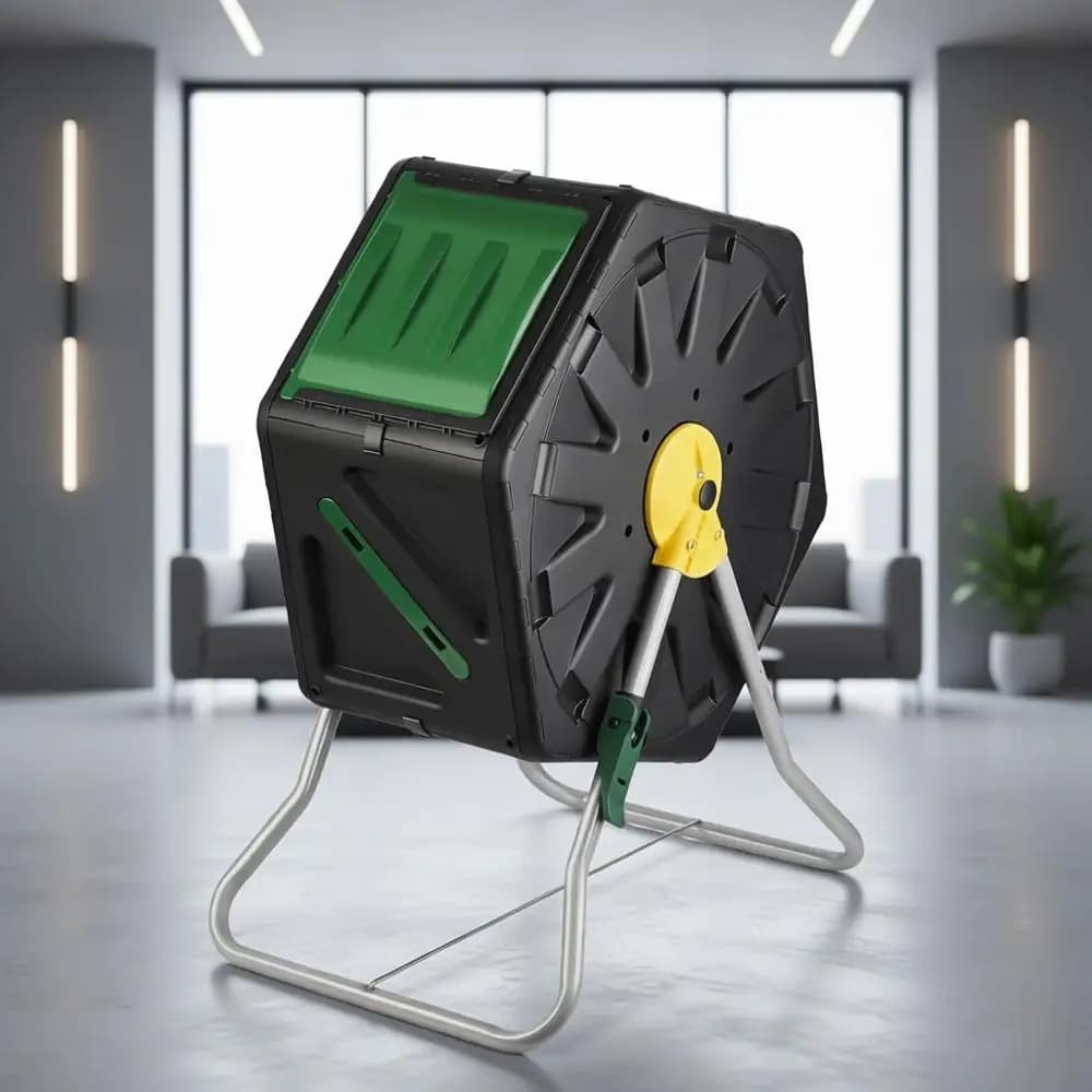 Compostiera a Camera Singola - Contenitore per Esterni Resistente con Porta Scorrevole (70 Litri / 18,5 Galloni)