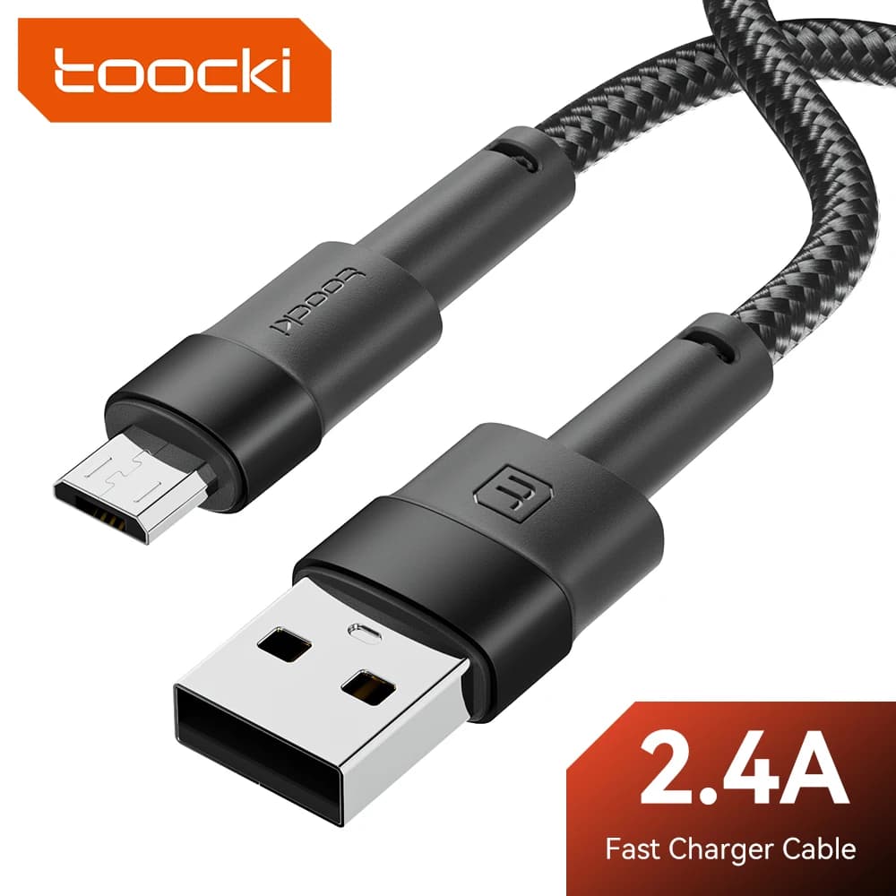 Toocki 2.4A Cavo Micro USB per Samsung Redmi Ricarica rapida PD Cavo Micro a ricarica rapida per ventola Caricatore per auricolari Cavo dati USB