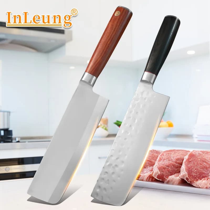 Stainless Steel Hand Forged Kitchen Knife, Meat Knife, Vegetable Slicing Knife, Fruit and Fish, for Domestic Use