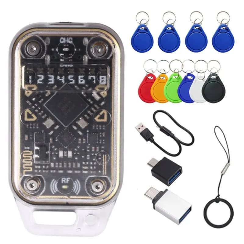 【ELEVATE LIFE】 Duplicatore Camaleonte Ultra NFC + Portachiavi 10XUID Camaleonte V2.0 RFID Smart Chip Reader Emulatore Scheda 125K 13,56Mhz