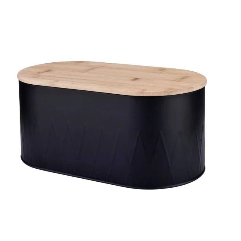 For Household Kitchen Storage Box Stainless Steel Bread Box Storage Box Bamboo Cover Cutting Board Fresh-keeping