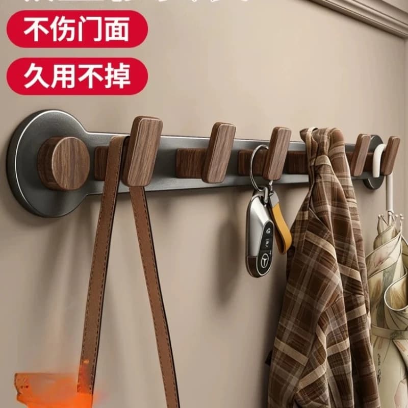 Suction Cup Door Back Hooks No Drill Wall Coat Rack Entryway Garment Hanger Closet Clothes Storage Organizer Household Daily Use