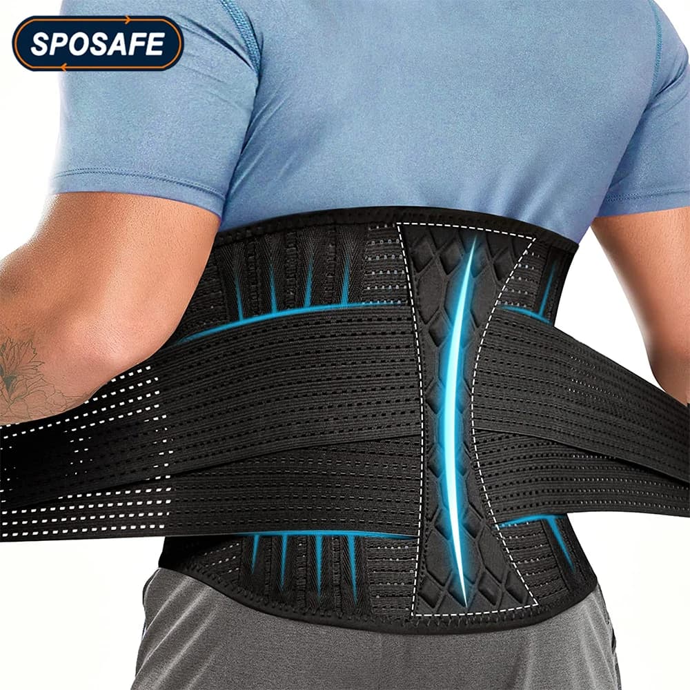 Cintura di sostegno lombare posteriore regolabile cinturino di sostegno traspirante per alleviare il dolore lombare, scoliosi, disco ernia, Sciatica