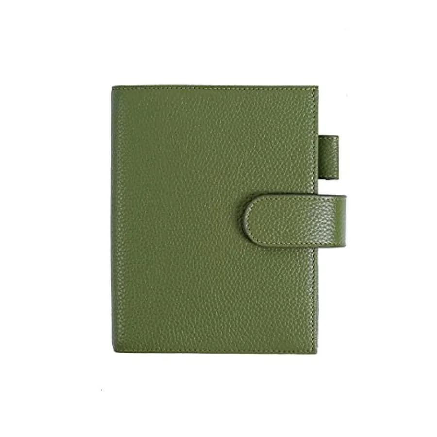 Copertina in Pelle per Quaderni A6 - Compatibile con Hobonichi Original, Stalogy e Midori MD, con Porta Penna, Scomparti per Carte e Tasca Posteriore