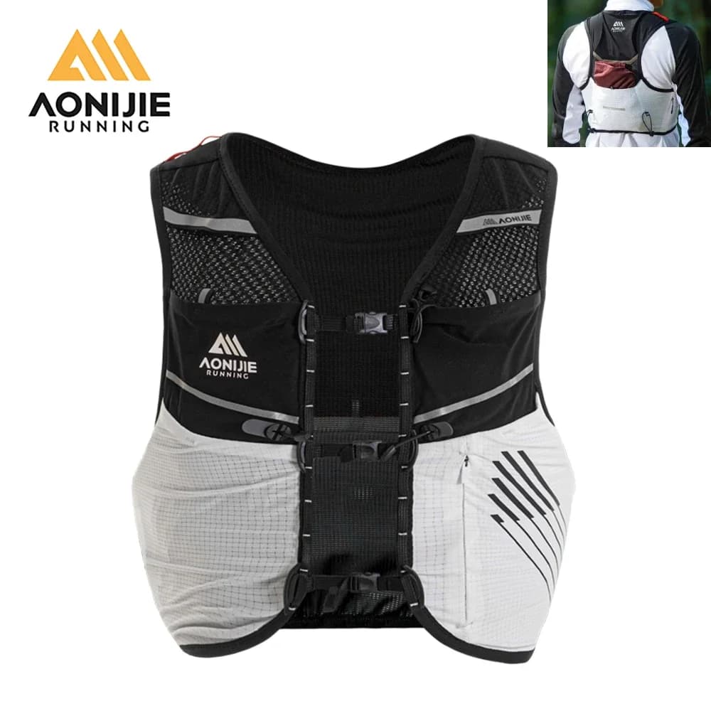 AONIJIE Nuovo gilet idrico leggero C9116-5L adatto a telefoni da 6,8 pollici, zaino idratatorio per trail running, escursionismo, ciclismo