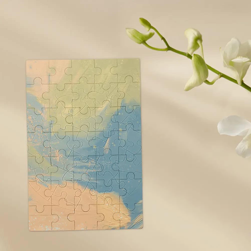 6 Fogli di Puzzle Vuoti per Sublimazione, Pezzi Rettangolari per Puzzle Fai-da-Te, Stampa Personalizzata con Pressa a Caldo