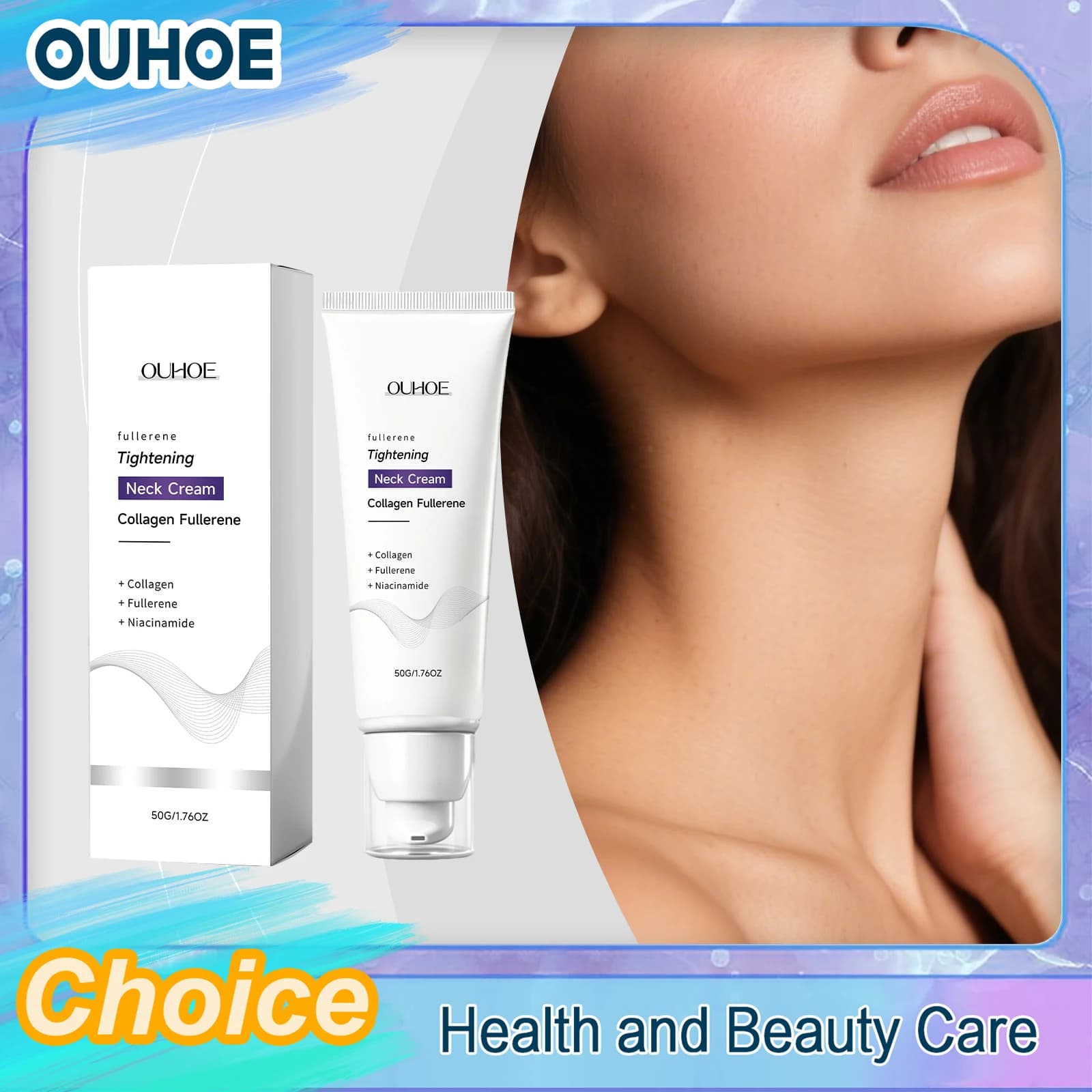 Neck Cream Lifting Firming Collagen Tighten Anti-Aging Moisturizing Neck Cream Cream Nourish Dry Skin Reduce Fine Lines Anti New