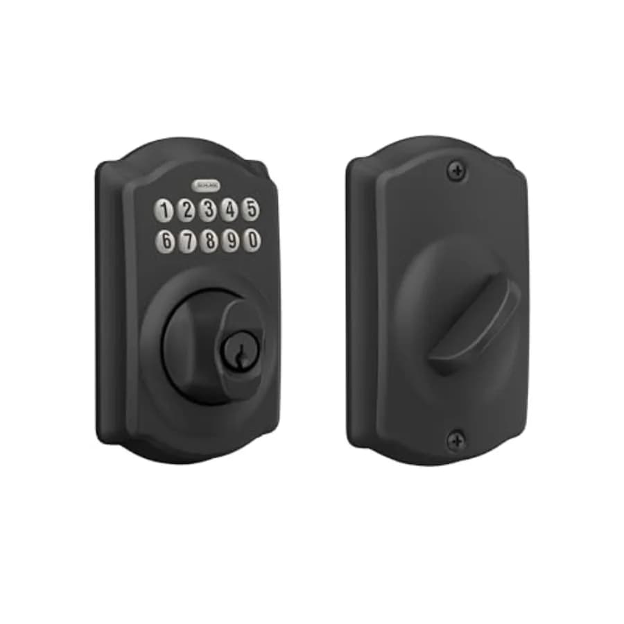 Serratura Elettronica BE365 CAM 622 con Tastierino, Nero Opaco, Corpo in Lega di Zinco Resistente e Finitura Elegante per S
