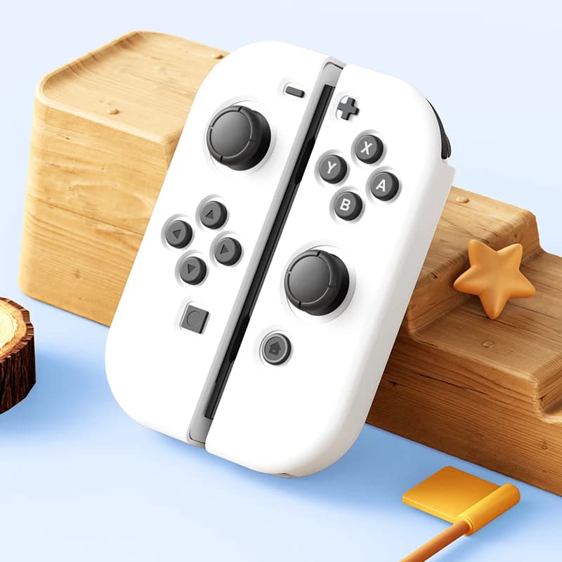 Custodia protettiva per maniglia Nintendo Switch NS/OLED Custodia morbida in TPU sottile e resistente con impugnatura in silicone per console di gioco