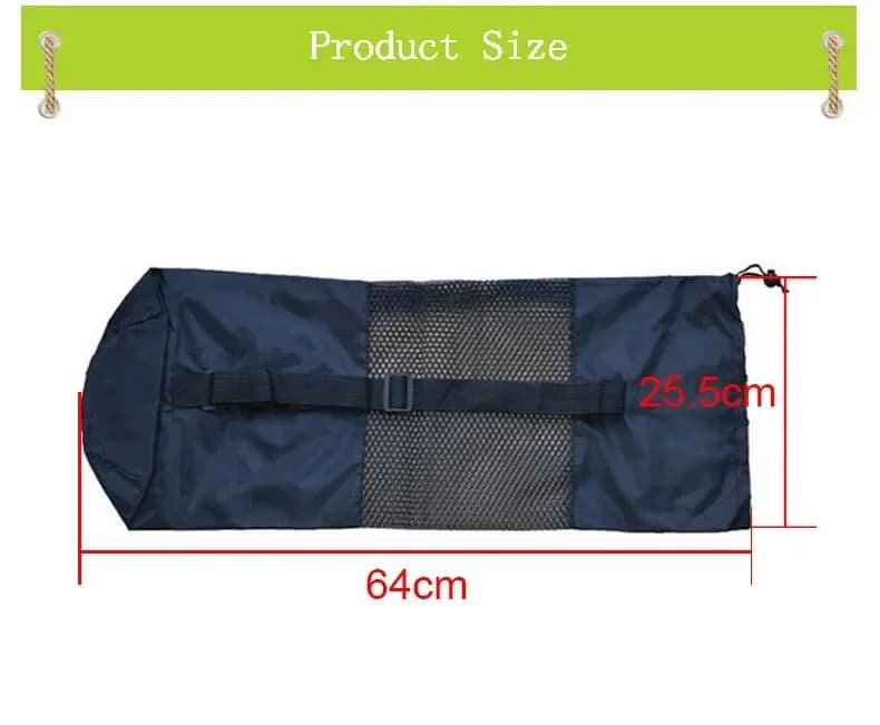 1Pcs Yoga Mat Bag Exercise Fitness Carrier Nylon Mesh Center Adjustable Strap Pilates Body Building Sports Equipment