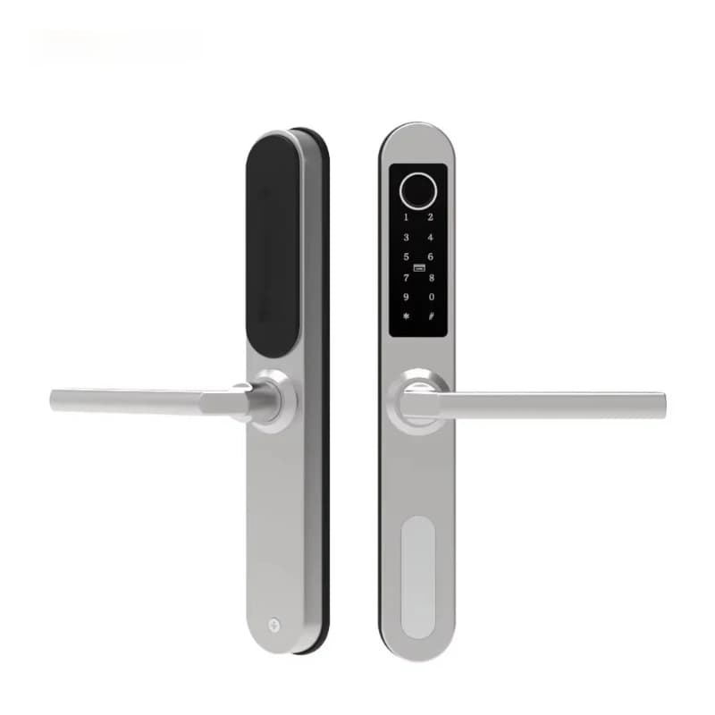 Serratura digitale elettronica per porta in lega di alluminio e legno, impermeabile e intelligente.