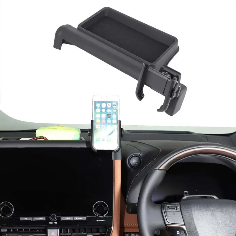 Dashboard Screen Phone Holder Storage Box Phone Stand Organizer Tray Car Accessories For Toyota Alphard Vellfire AH30 2024-2026