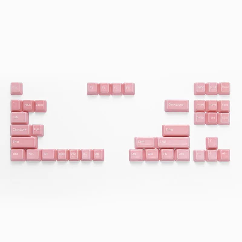 Shanhai Ceramic Keycap Set B Function Area Pink Custom Keycaps for Mechanical Keyboard Magnetic Axis Artisan Key Caps PC Gifts