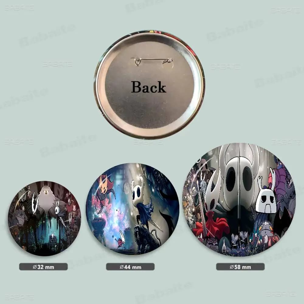 Hollow Knight Game Round Button Pins Slogan Creative Brooches Backpack Clothes Decoration Fashion Cartoon Jewelry Gifts