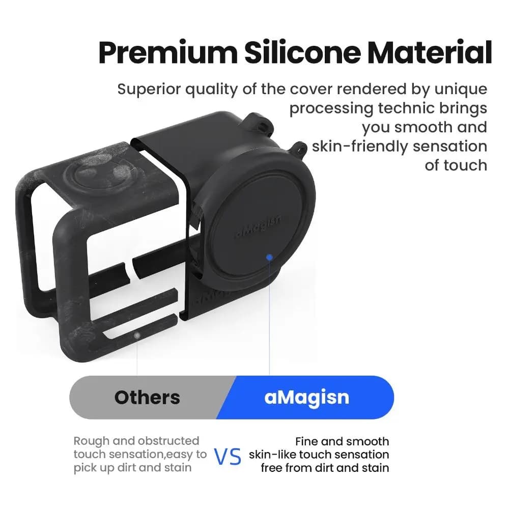 Protective Case in Silicone Anti-scratch with Full Cover and Anti-smarriage Cordino, Camera Protection for DJI Osmo Action 6