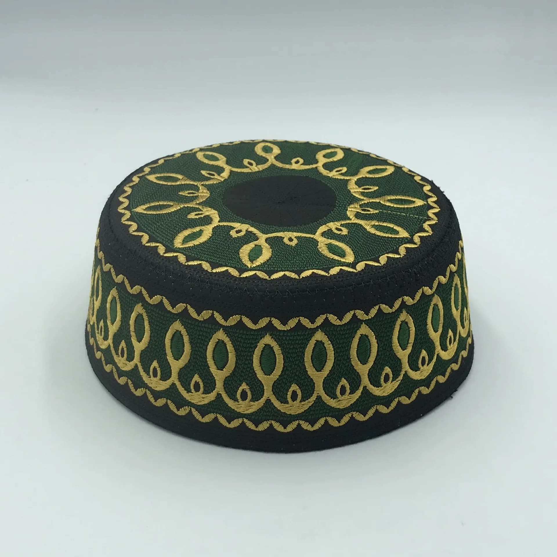 Muslim Embroidered High-end Flat Topped Round Edged Middle Eastern Hat Lightweight Breathable And Sweat Proof