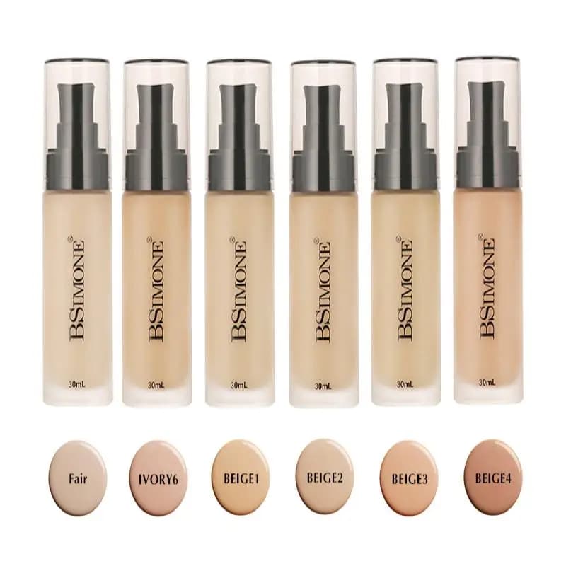 Fondotinta Liquido BSIMONE, Correttore Impermeabile, Illuminante, Sbiancante, Lunga Durata, BB Cream Cosmetica